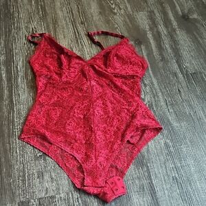 Red Lace Bodysuit